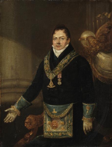 Portrait of the Duke of Sussex in regalia as Grand Master