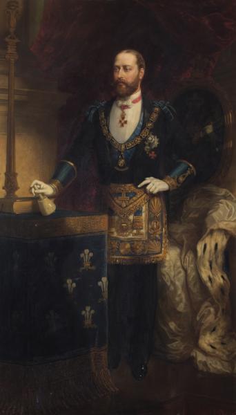 Portrait of Albert Edward, Prince of Wales in masonic regalia